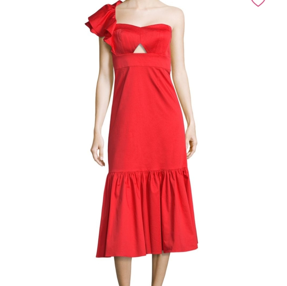 Rebecca Taylor Ruffle keyhole fit and flare 👗